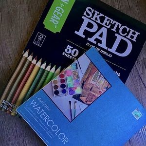 Sketch book/watercolor duo